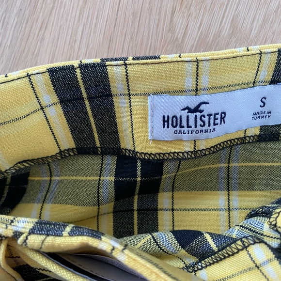 Hollister yellow plaid ultra high rise mini skirt - Picture 3 of 7